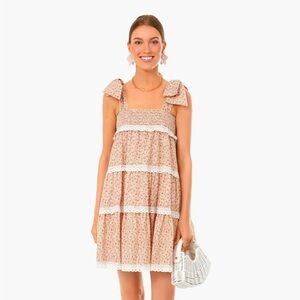 Hyacinth House by Tuckernuck Floral Bow Tie Tellie Mini Dress